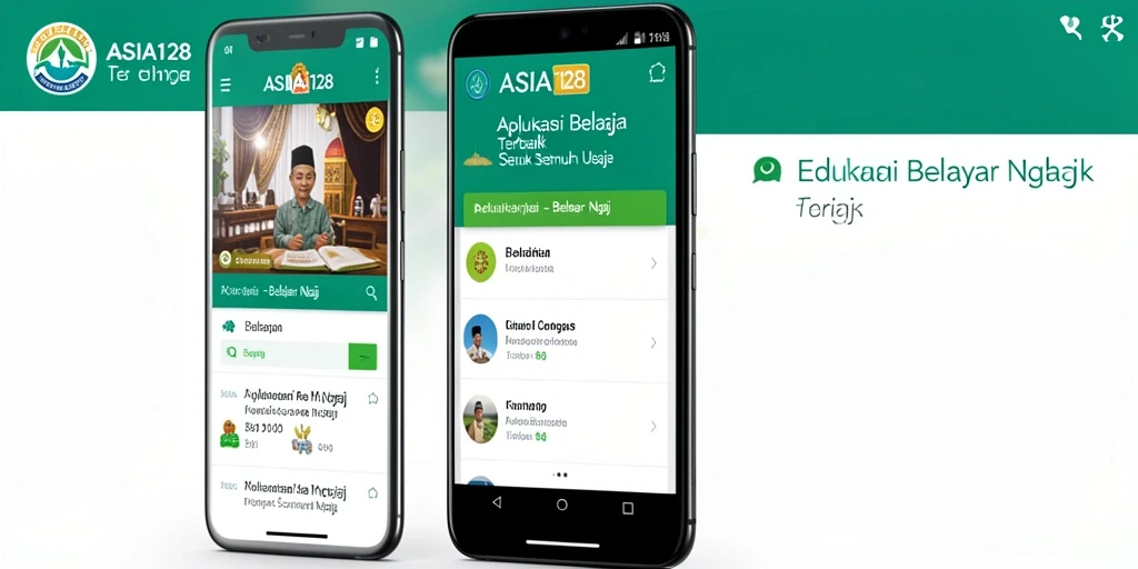 Antarmuka menarik ASIA128 untuk belajar ngaji dengan mudah.