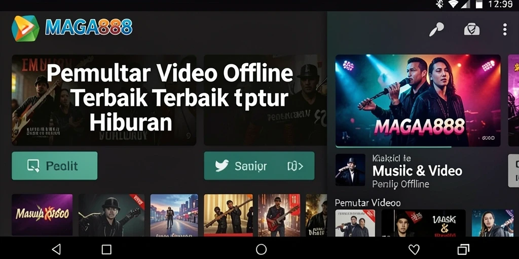 Antarmuka MAGA888 yang ramah pengguna untuk pemutaran video offline.