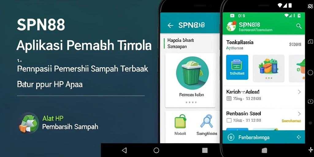 Tampilan antarmuka SPN88 saat melakukan pembersihan sampah.