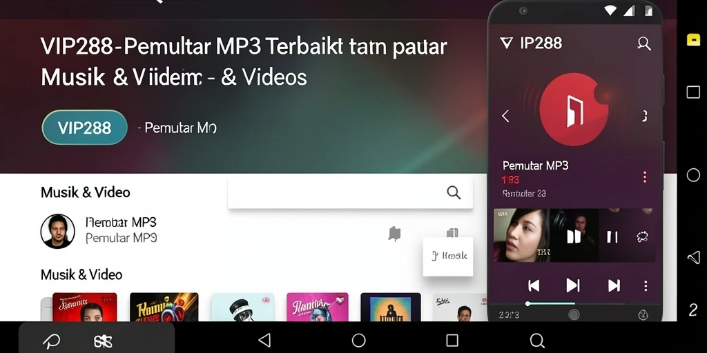 Antarmuka intuitif VIP288 untuk Pemutar MP3 yang memudahkan pengguna.